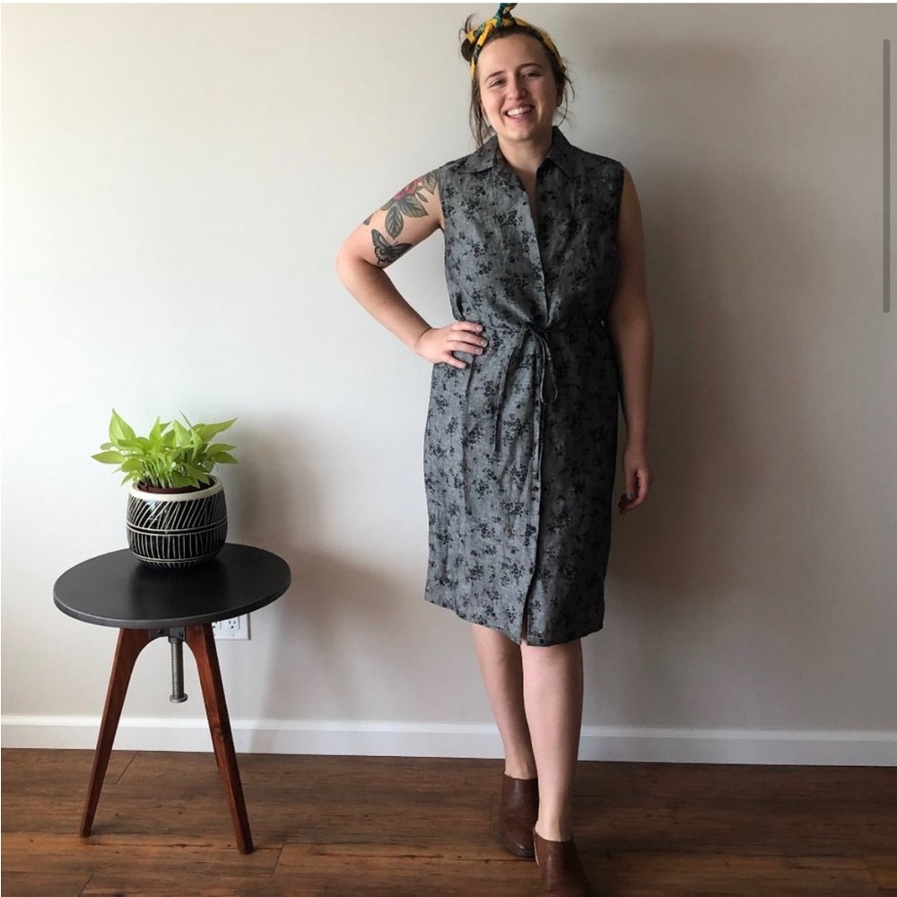 NWOT Coldwater Creek Print Linen Dress - 14P